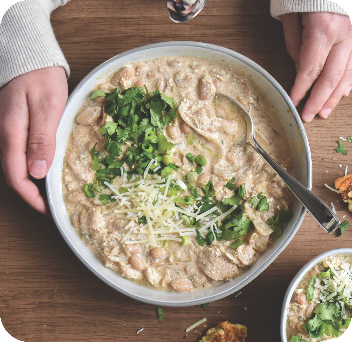 SLOW COOKER WHITE CHICKEN CHILI